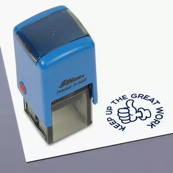 Printtoo Учителя Stamp Keep Up The Great Work Self, Inking Rubber Stamp Мотивация Поощрение Обзор сообщений 20mmx20mm красный