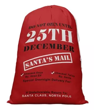 Printtoo Упаковка из 2 шт. Рождественские подарки, сумки для хранения, большой подарочный мешок Санты с завязкой для рождественской вечеринки 27x20 дюймов 27 x 20 Inches красный