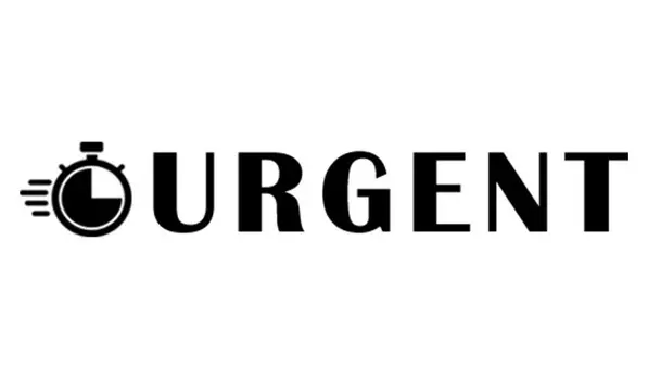 Printtoo Urgent Self Inking Rubber Stamp Pre-Inked Office Stamp - Home Office Business Канцелярские товары, черный - 42 x 9 чёрный