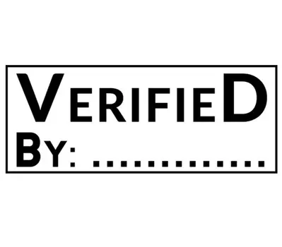 Printtoo Verified Самокрасящаяся резиновая печать Предварительно накрашенная офисная печать — канцелярские товары для домашнего офиса, 47 x 20 мм чёрный