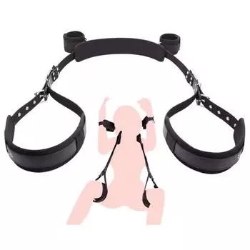 Принудительное разбиение ног, наручники, связывание женщины, бондаж, кондиционирующие средства