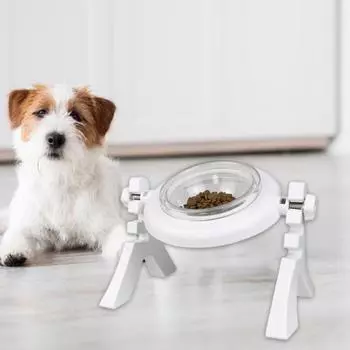 Приподнятая миска для домашних животных Нескользящие ножки Одинарная/двойная миска Регулируемая высота для щенков и кошек A