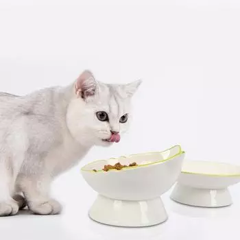 Приподнятая миска для кошек, приподнятая миска для кошачьей еды, устойчивая, защищает позвоночник питомца, прочная миска для кормления домашних животных, миска для воды для котят, кошек, собак