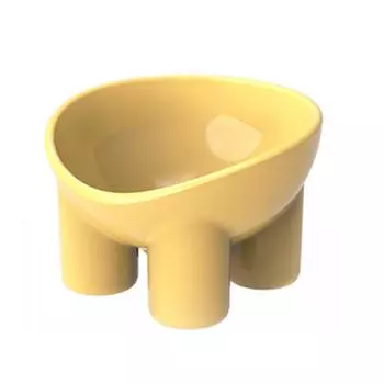 Приподнятая миска для питомца с защитой от обратного потока, многофункциональная, эргономичная, наклонная, приподнятая миска для еды и воды для жёлтый