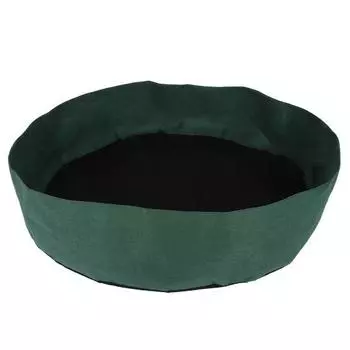 Приподнятая садовая грядка фетровая посадка круглая садовая сумка для выращивания цветов овощных растений черный зеленый 127 см x 30 см Black Green 127cmx30cm