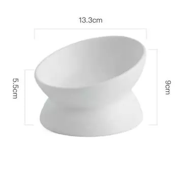 Приподнятые миски для кошек, маленькая собака, наклоненная на 15°, приподнятая тарелка для кормления, керамическая подставка, кормушка для кошек и щенков, 6 цветов чёрный