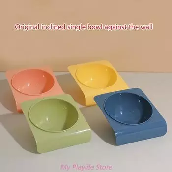 Приподнятые нескользящие миски для домашних животных, миска для корма для кошек, миска для воды, миска для кошек, кормушка для кошек, собак, подставка для защиты шеи, миска для собак зелёный