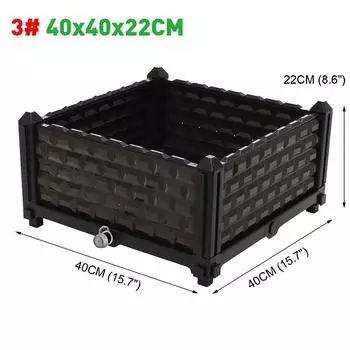 Приподнятый ящик для рассады Прямоугольный цветочный горшок Приподнятая грядка Садовые горшки и кашпо Овощи Цветы Растения растут на высоте 40*40*22cm