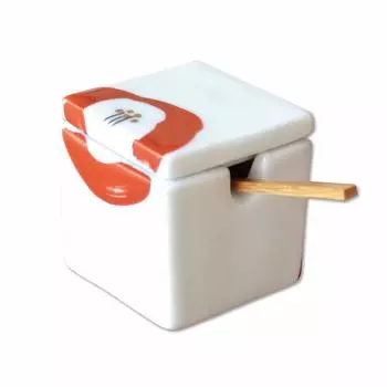 Приправа с бамбуком для коммерческого использования для дома, сделанная в Арите, красный держатель, держатель, керамика, стильный, крышка, кран, использование, использование, Япония, посуда,