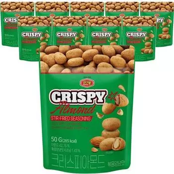 Приправа со вкусом хрустящего жареного миндаля Mugerbone, 50 г, 10 штук, корейские орехи