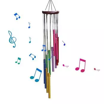 Приятная мелодия, подвесные колокольчики из 12 полых металлических трубок с крючками для украшения сада, двора, патио и дома