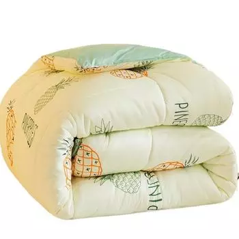 Приятное для кожи зимнее одеяло с принтом 150x200cm/about 1.5kg чёрный