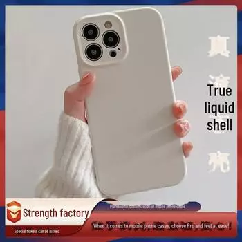 Приятный на ощупь однотонный жидкий силиконовый чехол для iPhone 14 Pro Max. iPhone 14 pro