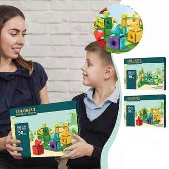 Природа Лес, Магнитная головоломка с натуральным цветом, 3D-игрушка с изображением животных, цветная магнитная пленка для окон, детский сад, подарок на день рождения для детей, практические навыки, 1 коробка One Size