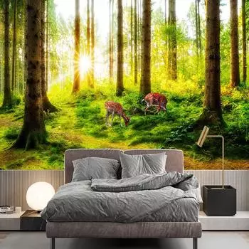 Природа пейзаж фреска лес 3d обои гостиная спальня домашний декор лес обои 200 cm(W) x 140 cm(H)