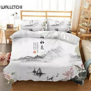 Природа Пейзаж Всесезонный пододеяльник Постельное белье Одеяло Комплекты Мягкий пододеяльник и наволочки Односпальные/Двуспальные/Королевские/Королевские 135x200cm 2pcs