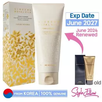 [ПРИРОДНАЯ РЕСПУБЛИКА] Очищающая пенка Royal Silk с женьшенем 150 мл