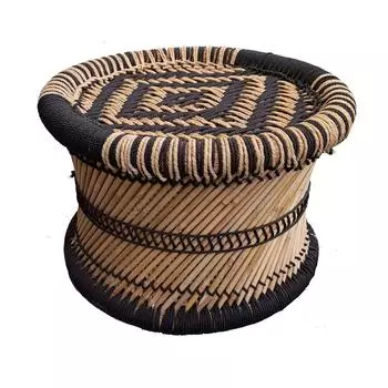 Природный бамбук (САРКАНДА) Табурет Mudda бежевого и черного цвета (10 х 13) Пакет из 1