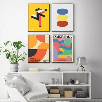 Прирученный Импала на концерте в Гластонбери, винтажный красочный холст, картина, ретро настенные панно для гостиной, домашний декор, без рамки 21cm30cm NoFrame