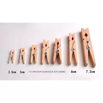Прищепка для фото Деревянная прищепка Подвесная стена для фото Декоративная пеньковая веревка Папка для фото Дерево Деревянная Подвесная Милая прищепка Деревянный цвет 35mm primary color wood clip 50