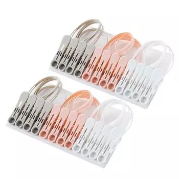 Прищепки для одежды для стирки, подвесные прищепки, зажимы, пластиковые вешалки, стойки, прищепки, 24 шт.