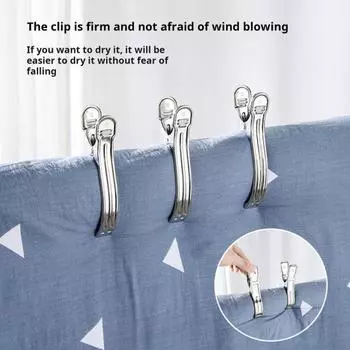 Прищепки из нержавеющей стали. Прочные зажимы для полотенец. Металлические прищепки с прочной пружиной. Многоцелевые. I