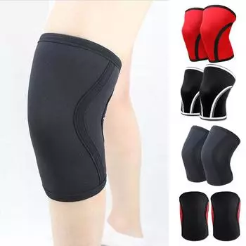 Приседание 7 мм наколенники накладки поддержка мужчины женщины тренажерный зал спортивный компрессионный неопреновый протектор колена для тяжелой атлетики L