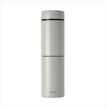 PRISMATE Моющаяся бутылка из нержавеющей стали с 2 типами фильтров и колпачком-стаканом PR-SK041 (ФУНТ (светло-бежевый))