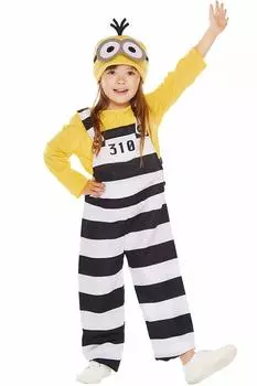 Prisoner Minion Kids Costume Unisex Suitable Height 100cm-120cm
