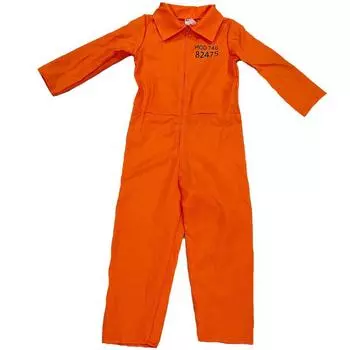 Prisoner Unisex Orange Costume For Boys And Girls Perfect For Celebrations Halloween Number Prisoner,M