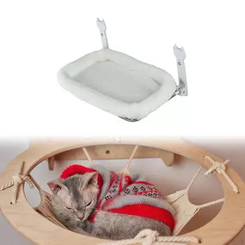 Присоска для кошек, гамак, кровать с приподнятым основанием для кошек и котят, складное подвесное гнездо 30x52cm
