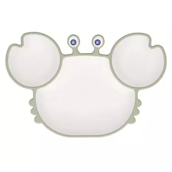 Присоска для крабов с присоской на основе, силиконовая разделенная тарелка, легкое черпание, экологически чистая для большинства L(for 6.5-9kg) зелёный