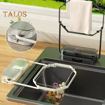 Присоска для мойки, сито, полка для слива, присоска, складная конструкция для хранения, кухонный очиститель с сетчатыми мешками, сито для слива мойки 100pcs молочный белый