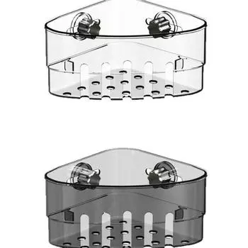 Присоска для раковины, сливная полка, многофункциональный держатель для губки, кухонная раковина, угловая полка для ванной комнаты чистый/серый