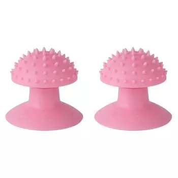 Присоска для самостоятельного вычесывания кошек Мягкая массажная расческа для царапания и щекотки (розовый)