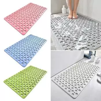 Присоска для ванной комнаты, противоскользящий коврик для душа, противопадающий коврик для пола, пластиковый прямоугольный ковер для туалета, круглый полый водонепроницаемый коврик Tpe розовый