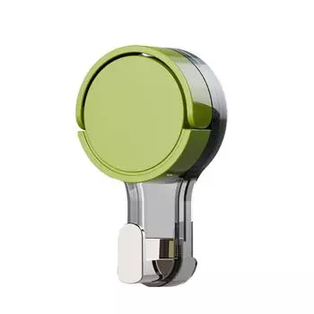 Присоска Крючок Без Проколов Ванная Комната Туалет Дверь Сильный Вакуумный Оставляя Следы Большой Липкий Крючок Вешалка One Size зелёный