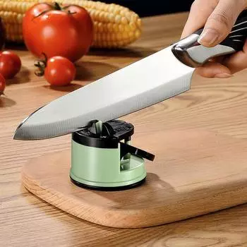 Присоска Точильный камень для ножей Точилка Профессиональная заточка ножей Шлифовальный камень Вольфрамовый заточной камень Кухонный инструмент 6x6x7cm красный