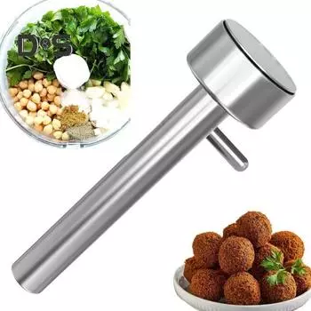 Приспособление для приготовления фрикаделек и фалафелей для легкого захвата и отбрасывания. Эргономичная ручка. Нержавеющий антипригарный инструмент для быстрого формирования и очистки продуктов. S
