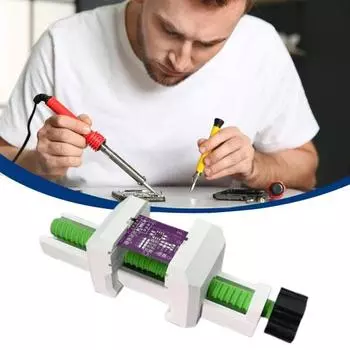 Приспособление для сварки печатных плат Регулируемый держатель печатных плат Зажим для печатной платы Инструмент для ремонта пайки Распайки Ремонт электроники белый/зелёный