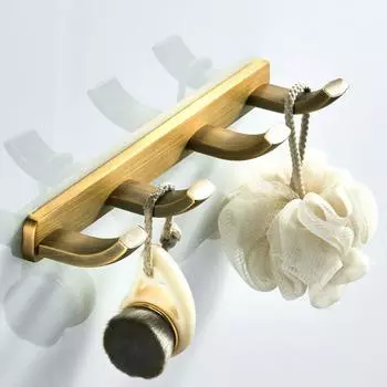 Приспособление для ванной комнаты, бронзовая полка, полки из алюминиевого сплава с крючками, держатель для шампуня, кухонная полка для хранения, крючки для ключей, крючок для вешалок шоколадный