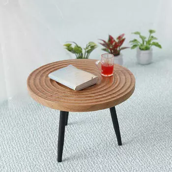 Приставной столик для кукольного домика 1:12 масштабный набор мебели прикроватный круглый мини-стол для кукольного домика аксессуар