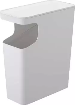 Приставной столик Yamazaki Jitsugyo Dust Box, белый, Ш38 x В45 см, ночной столик Tower Trash Can 3988 & D18.5 белый