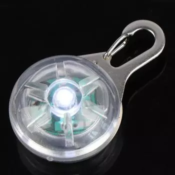 Пристегивающийся ошейник для собак со светодиодными фонарями для водонепроницаемой безопасности при ночных прогулках с домашними животными, кошками и собаками чистый