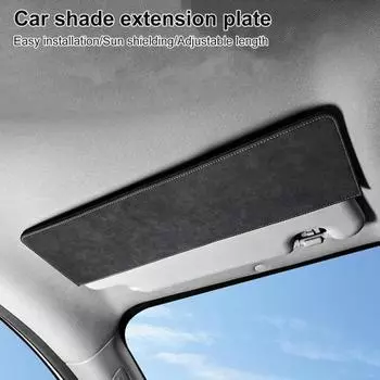 Пристегивающийся удлинитель солнцезащитного козырька для водителя и пассажира, переднее сиденье, антибликовый козырек, блокирующий УФ-лучи, удлинитель солнцезащитного козырька, универсальные автомобильные аксессуары черный серый