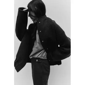 Приталенные брюки из джерси HM Темно-серый меланж