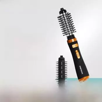 Pritech вращающаяся расческа для завивки и выпрямления горячим воздухом - фен двойного назначения мощностью 900 Вт HS-737 [European standard]