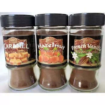 Private Club Flavored Coffee Set of 3 French Instant Coffee (Hazelnut, Vanilla, Caramel)