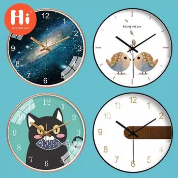 Привет 10-дюймовые настенные часы пластиковые часы домашний декор гостиная спальня бесшумные настенные часы современный художественный дизайн
