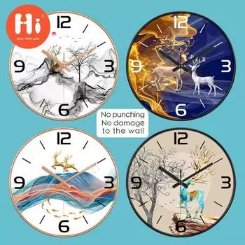 Привет 10-дюймовые настенные часы пластиковые часы домашний декор гостиная спальня бесшумные настенные часы современный художественный дизайн
